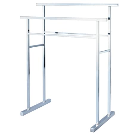 Kingston Brass SCC8241 Pedestal Steel Construction Towel Rack, Polished Chrome SCC8241